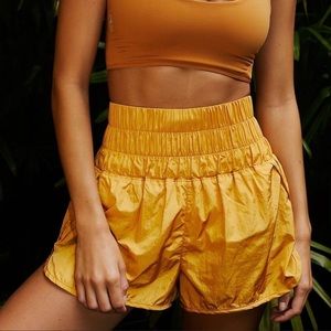 FP Movement The Way Home Shorts in Gold Athletic Size Small